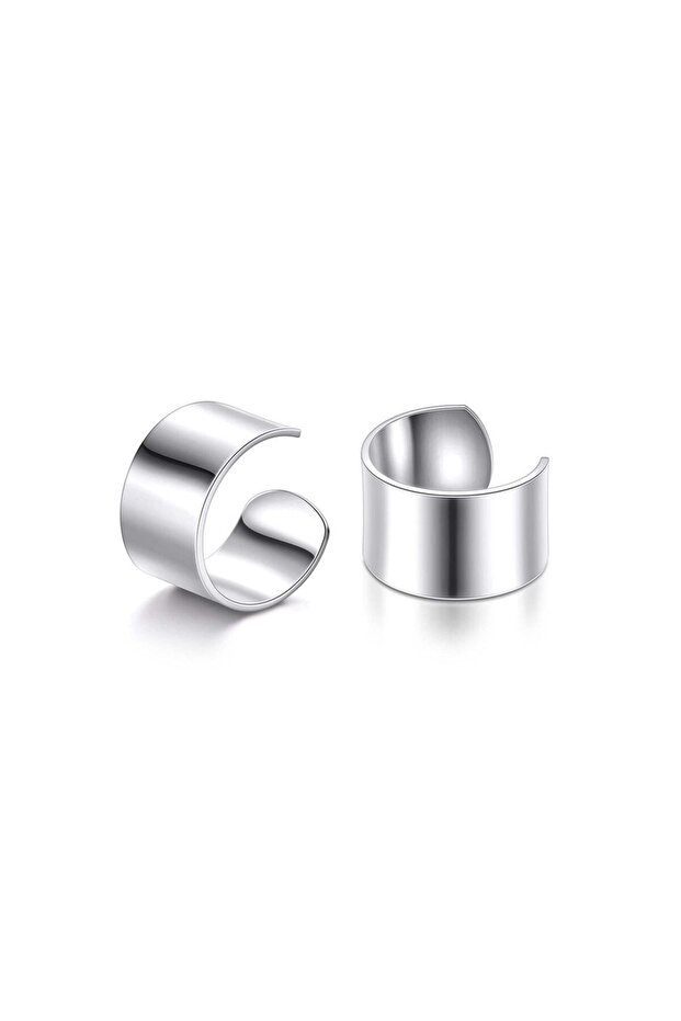Style B-Silver 1/6 Pairs Stainless Steel Ear Clips Cartilage Earring Cuffs Non Piercing Earrings Wra