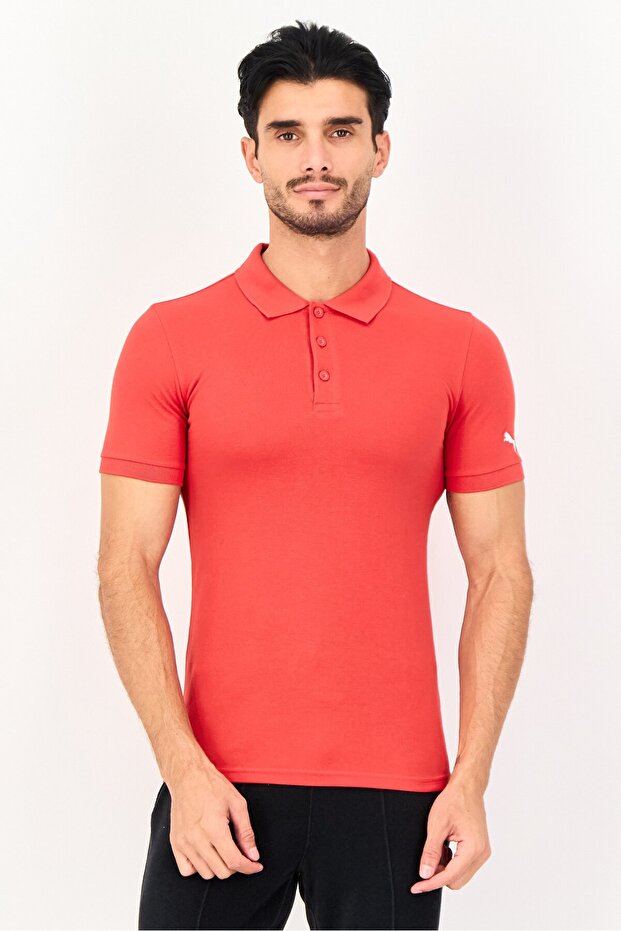 Men Regular Fit Short Sleeve Outdoor Polo Shirt, Red