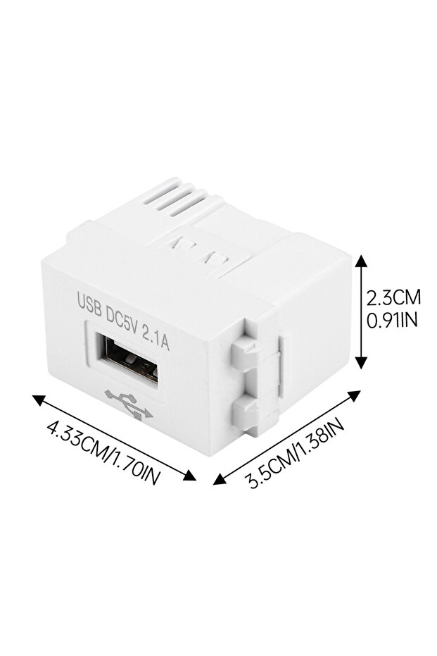لوحة شحن الهاتف المحمول باللون الأبيض، وحدة طاقة USB، مقبس 220 فولت، محول 5 فولت، طاقة شحن USB 2.1 أمبير