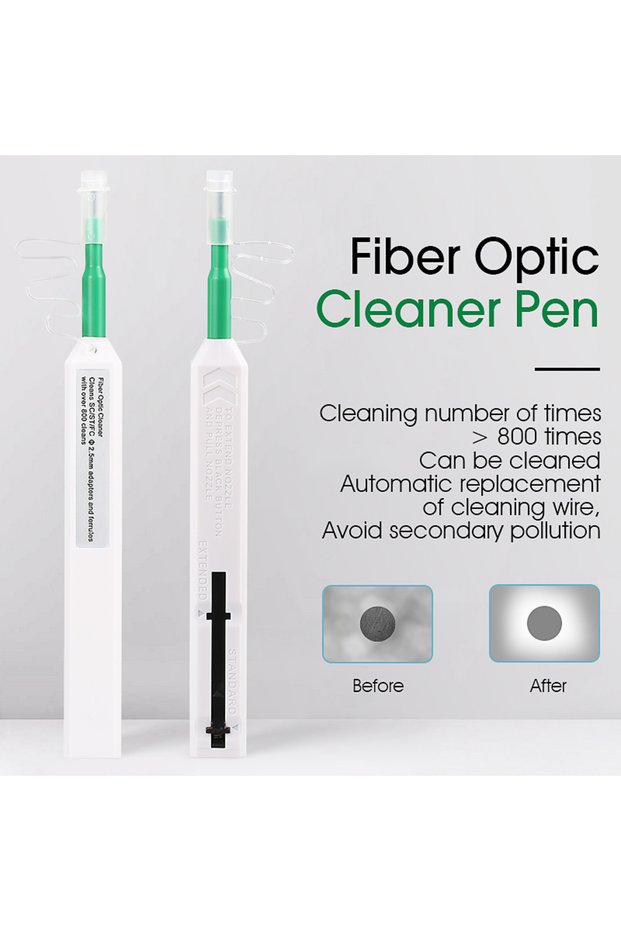 2pcs 2.5mm SC/FC/ST 2.5mm Fiber Optic Cleaning Pen LC/MU 1.25mm One-Click Cleaning Fiber Cleaner Too
