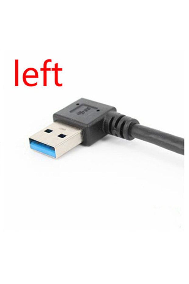 كابل محول تمديد USB 3.0 A ذكر إلى أنثى مرن مضغوط يمين/يسار/أعلى/أسفل 90 درجة