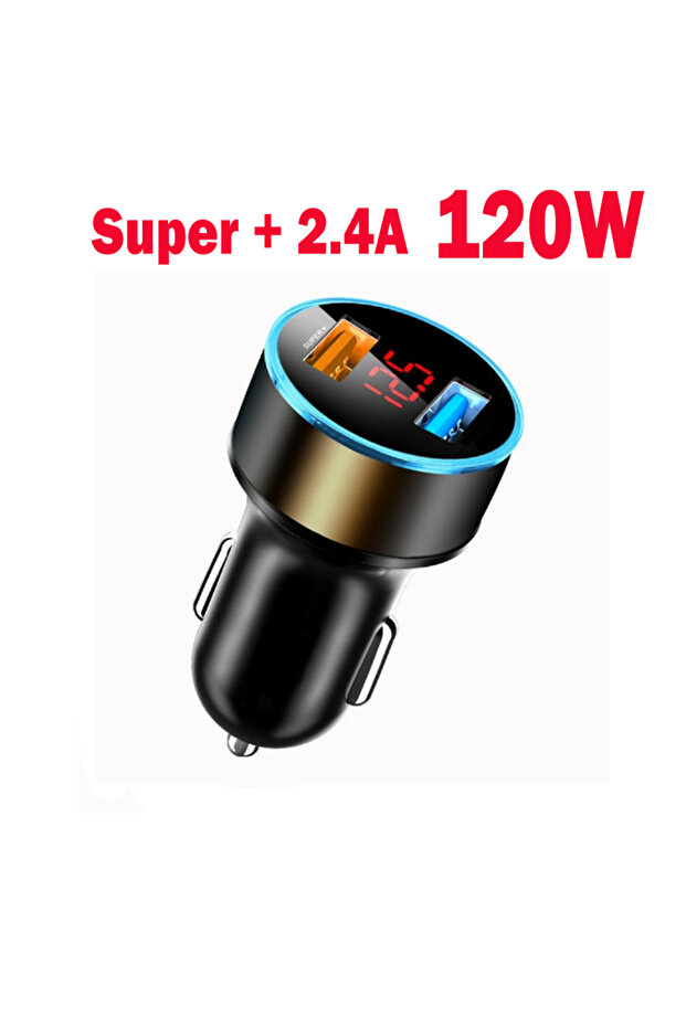 120W Car Charger 240W Car Charger Dual USB Port 12V Fast Charging For iPhone Quick Charge Adapter