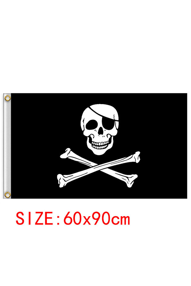 02 60*90cm Pirate Banner Pirate Theme Birthday Party Decorations Pirate Ship Skull Pennant Flags for