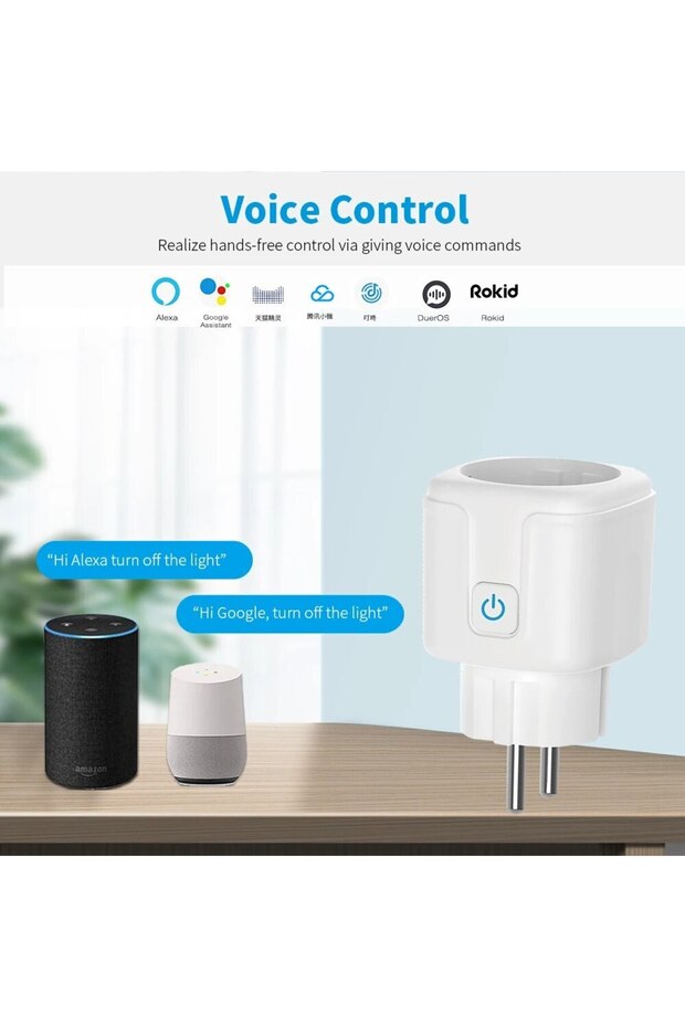 EU Plug 20A Power Monitor Tuya 20A Smart Plug WiFi Socket EU with Power Monitoring Timing Function S - 3