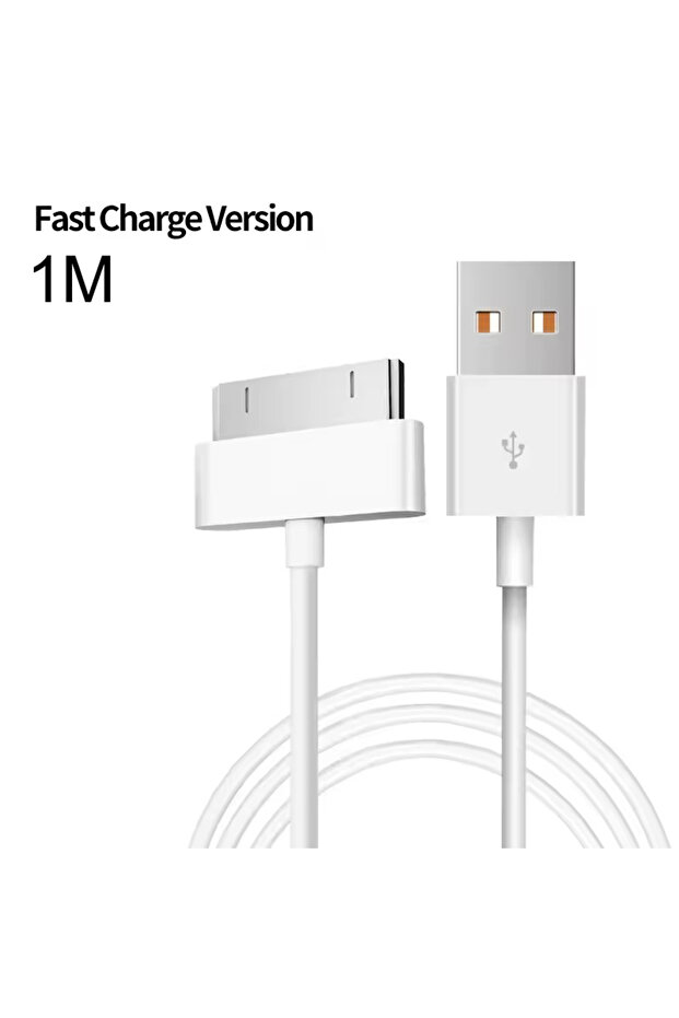 كابل شحن USB بطول 1 متر و30 سنًا، شحن سريع لأجهزة iPhone 4S 4 3GS 3G وiPad 1 2 3 وiPod Nano وiTouch 30 Pi
