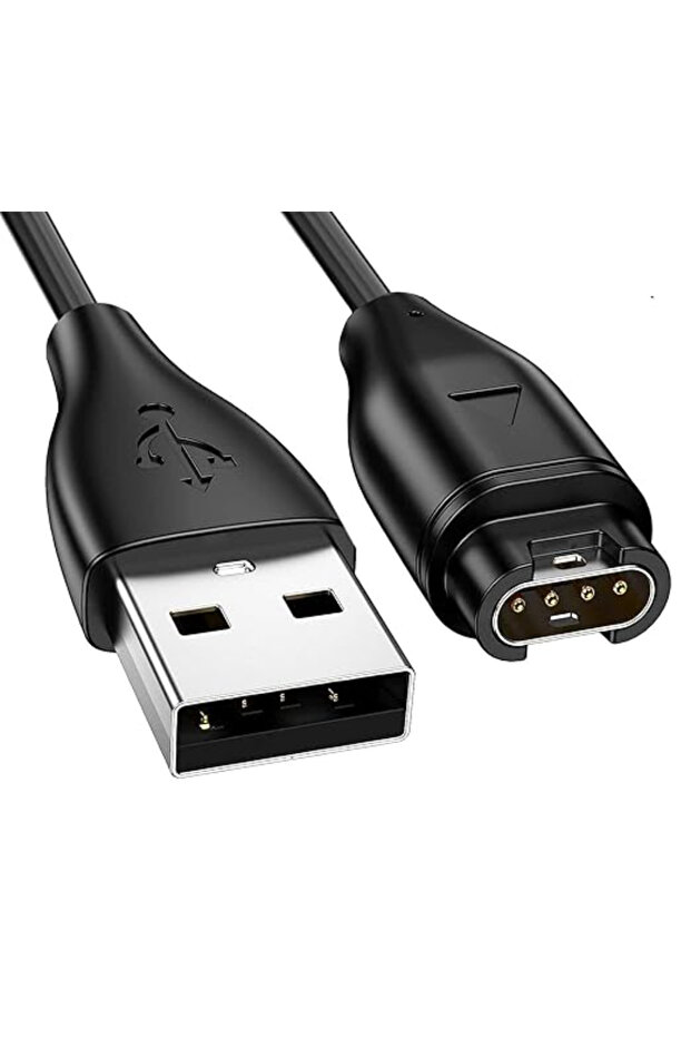 كابل شحن أسود مناسب لساعة Vivoactive 5 4 4S 3 Quatix 7 6 6X 5 USB الذكية