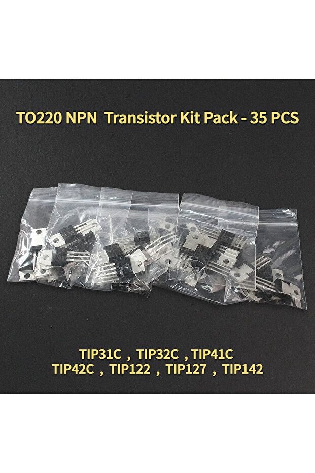 35PCS Transistor Kit TIP31C TIP32C TIP41C TIP42C TIP122 TIP127 TIP142 TO220 NPN Mosfet assortment...