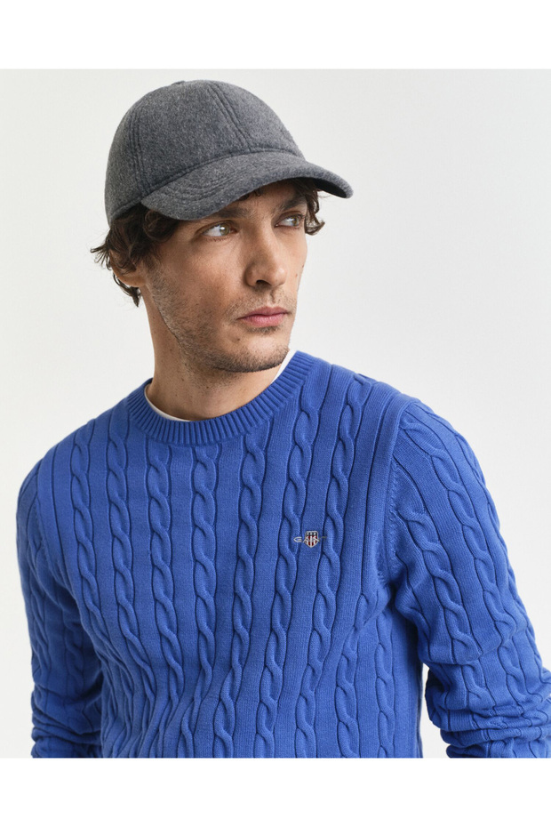 Erkek Mavi Regular Fit Triko - 5