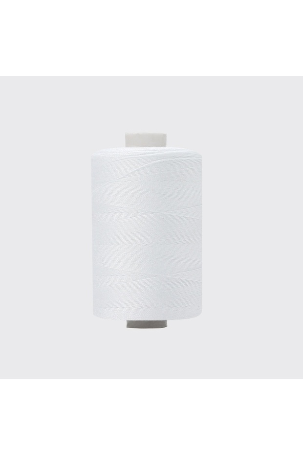 White 1 Roll 1000 Yards Colored Household Sewing Thread, 5 Colors To Choose, Multifunctional Polyest