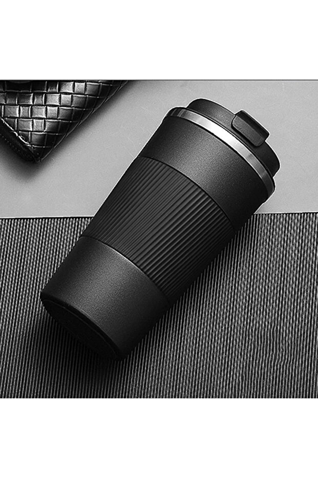 380ml black 380ml/510ml Double Stainless Steel Coffee Thermos Mug with Non-slip Case Car Vacuum Flas