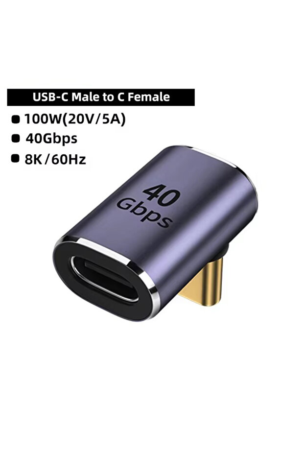 محول T5 USB-C، محول Thunderbolt من النوع C، منفذ USB 4.0 أنثى إلى ذكر، زاوية قائمة، سماعة أذن USB-C