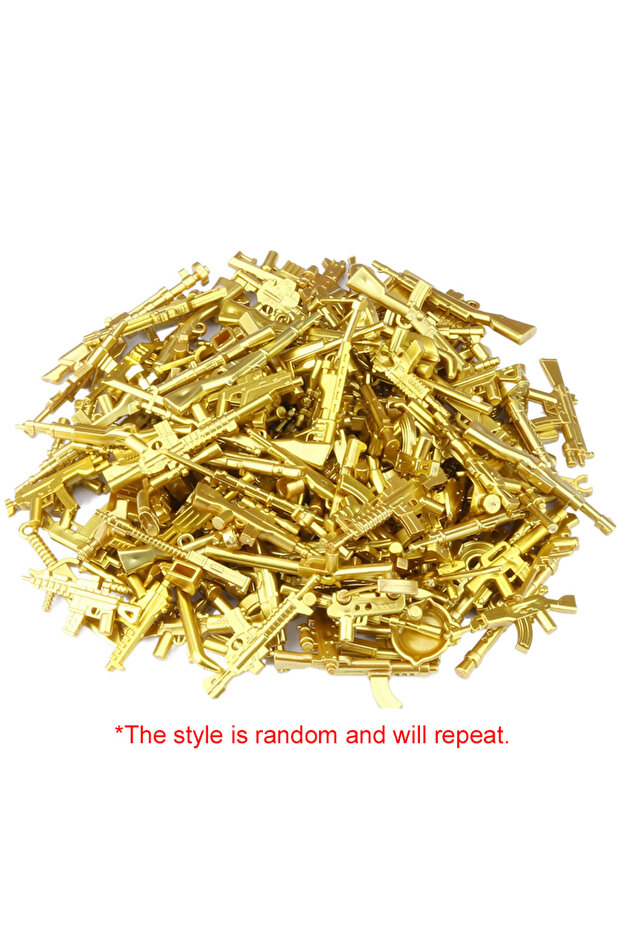 50pcs golden 50pcs Miniature Firearms Desktop Ornament Black/Golden Simulation Mini Mode Household D
