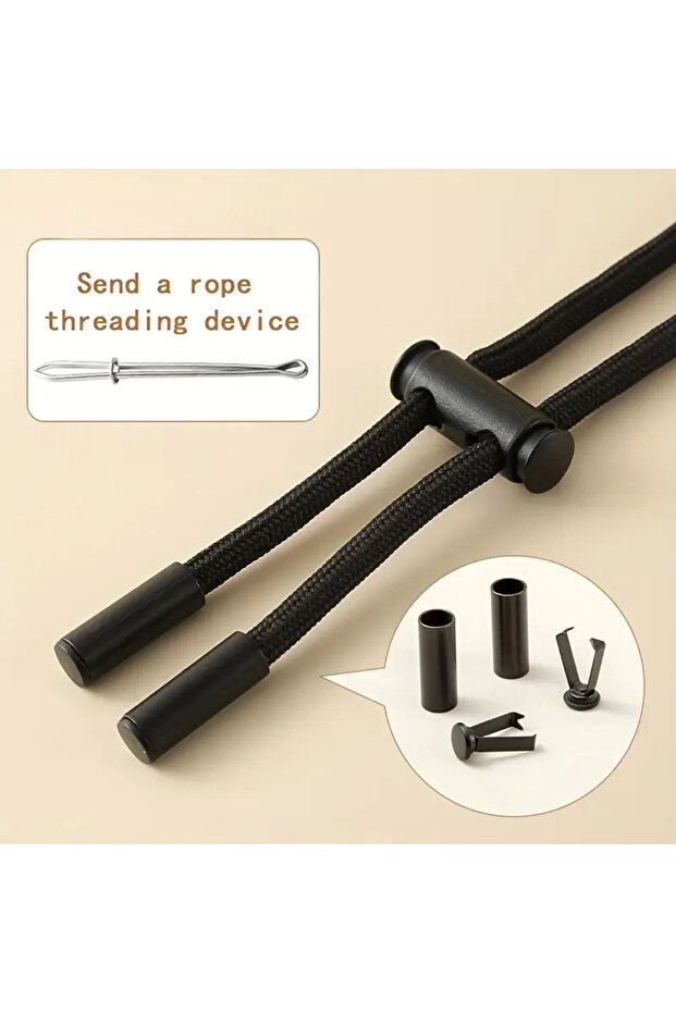 Set D Sweatpants Waist Drawstring Strap Sports Pants Rope With Adjustable Cord Lock Stopper Rope End