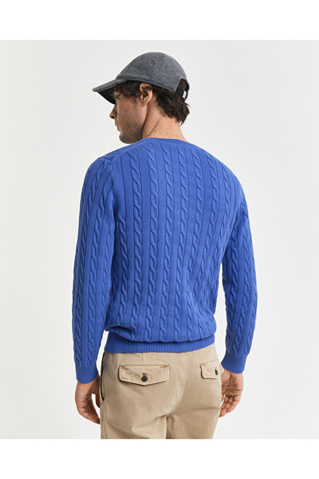 Erkek Mavi Regular Fit Triko - 2