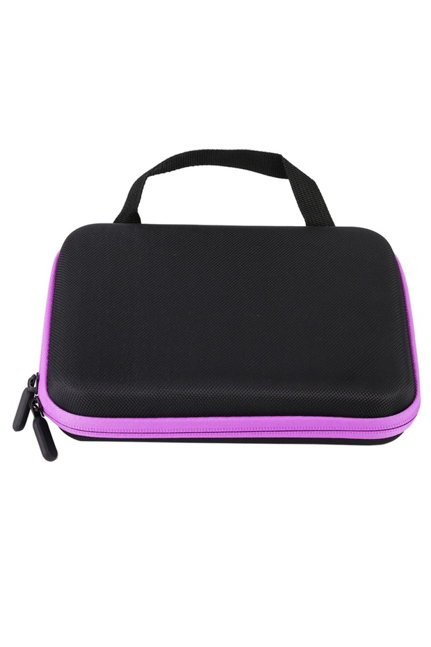 PURPLE 63 Slots Portable Aromatherapy Essential Oil Storage Bag Case Box Organizer Essential Oil Sto