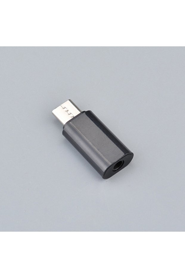 1PCS-Black 3.5mm Female to Type C Male Adapter For POCO Wired Headset Converter OTG USBC to 3....