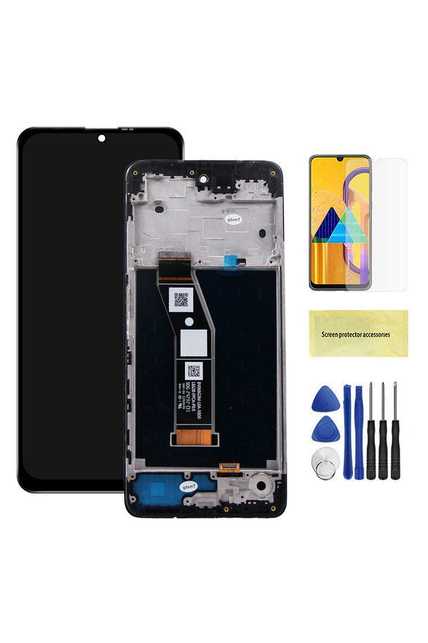 شاشة LCD تعمل باللمس مقاس 6.56 بوصة لهاتف Moto G24 Power باللون الأسود مع إطار