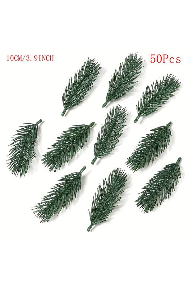 10Pcs 10CM 10/20Pcs Pine Branches Artificial Plants Christmas Wedding Home Tree Decor DIY Handcraft