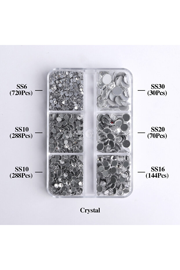 Crystal SS6-SS30 Boxed Glass Hotfix Crystal Mix Size Flatback Rhinestones Iron On Diamond Stones For