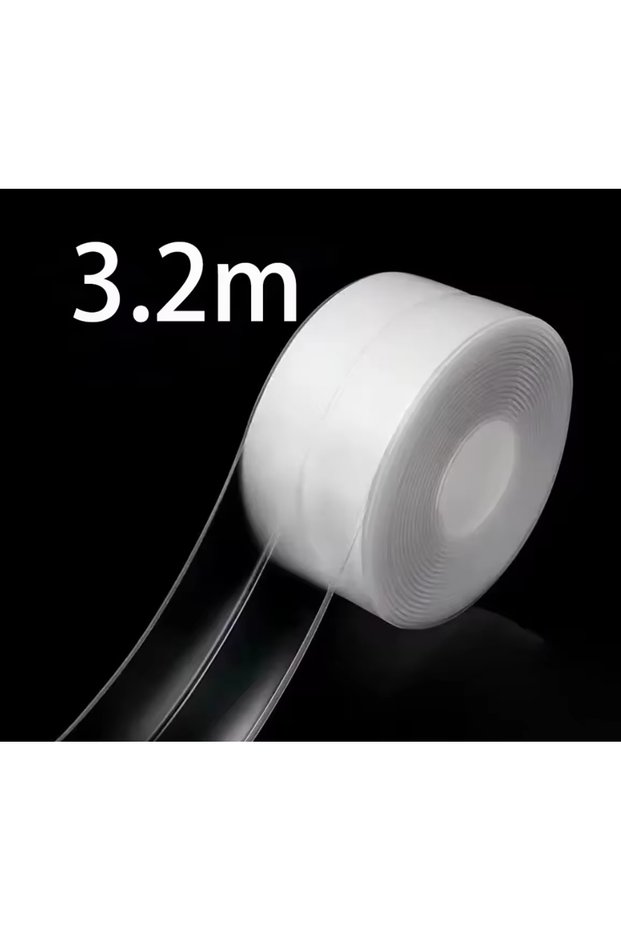 1pc 2 Rolls White Caulk Tape Waterproof Self Adhesive, Toilet Caulking Sealant Tape, Bathtub Sealing