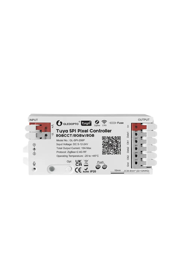 وحدة تحكم واحدة ZigBee Tuya SPI GL-SPI-206P ZigBee Tuya SPI Pixel LED Strip Light Controller Smart Li
