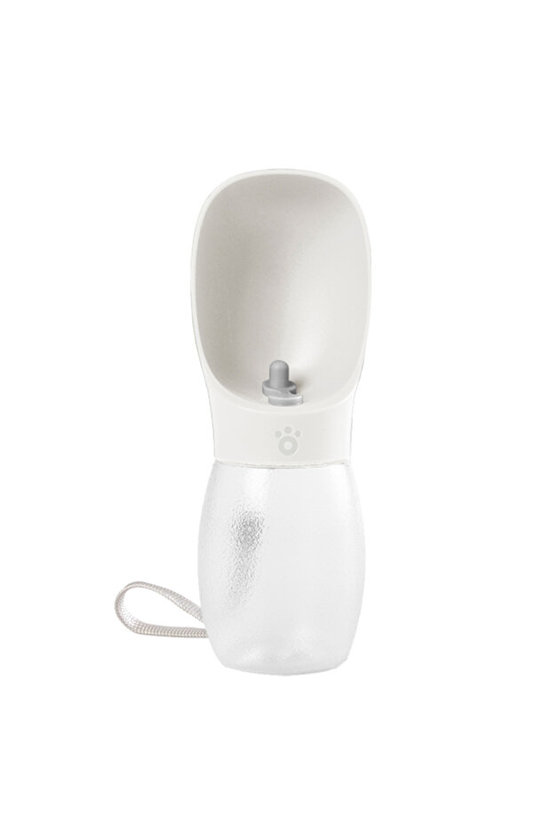 WHITE Pet Dog Water Bottle 300ML Puppy Drinking Bowls For Small Medium Dogs Cats Hiking Portable Cat