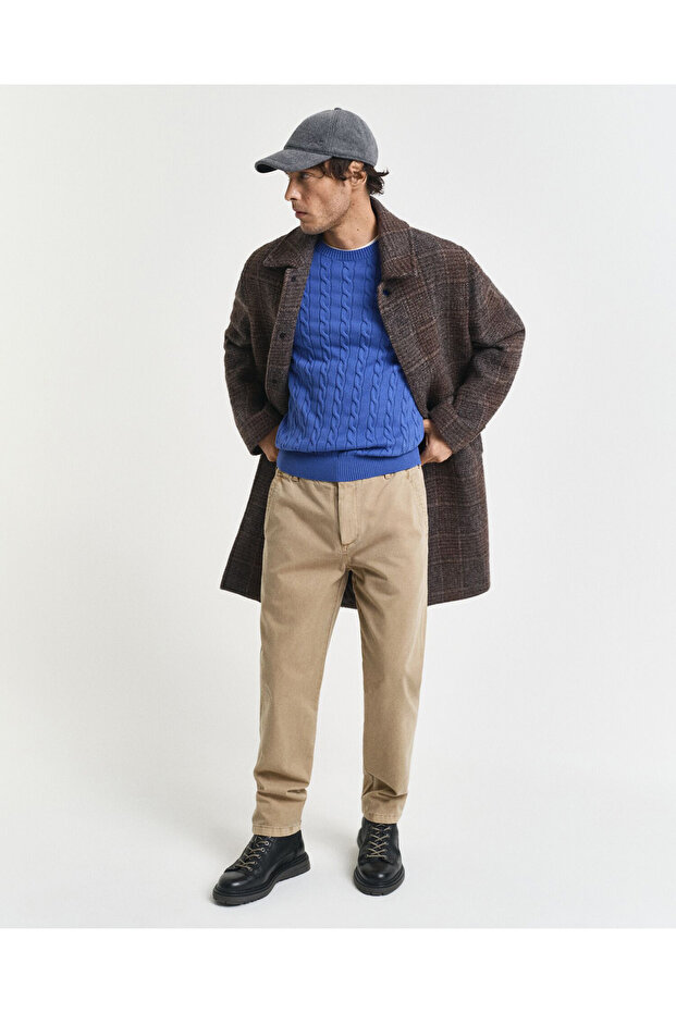 Erkek Mavi Regular Fit Triko - 4