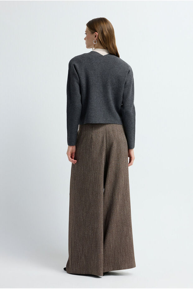 Uzun Kol Triko Ceket - 5