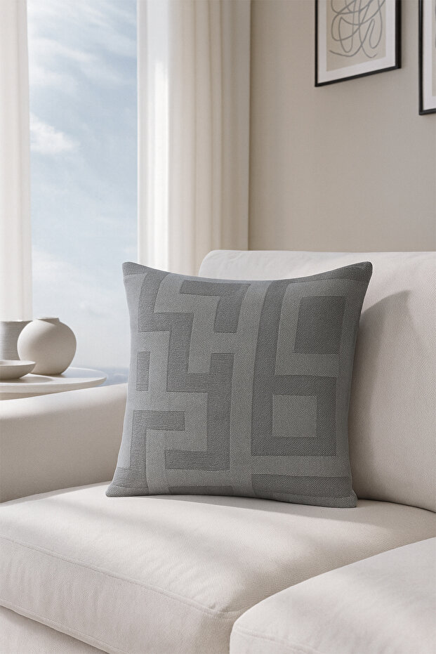 Jakar Throw Pillow Cover Gray V1 40X45