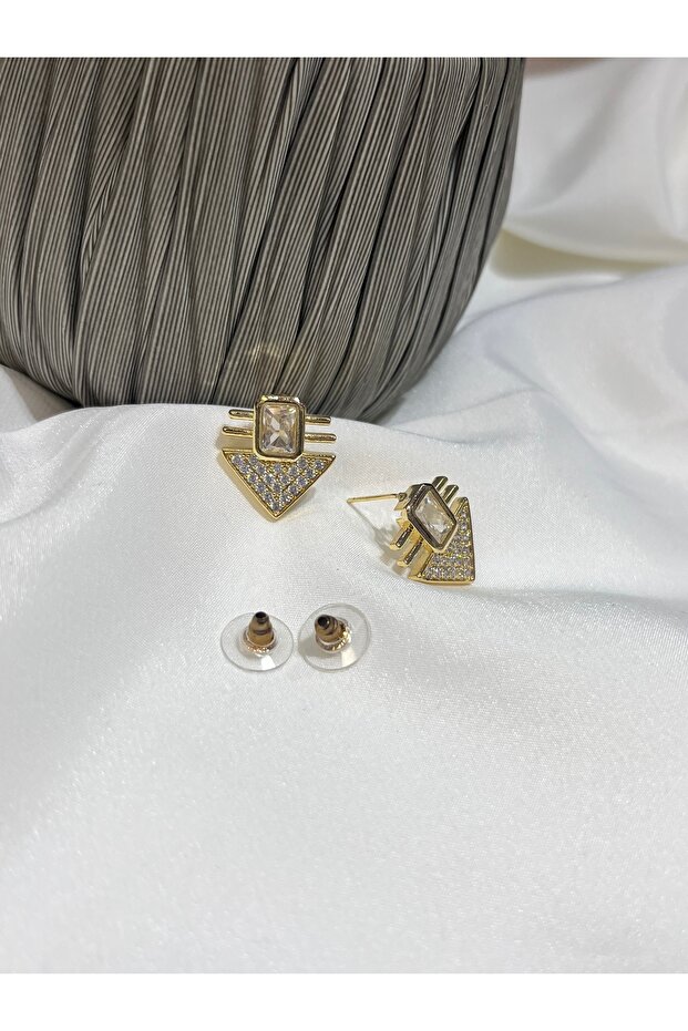 Üçgen Model Çelik Küpe - 3