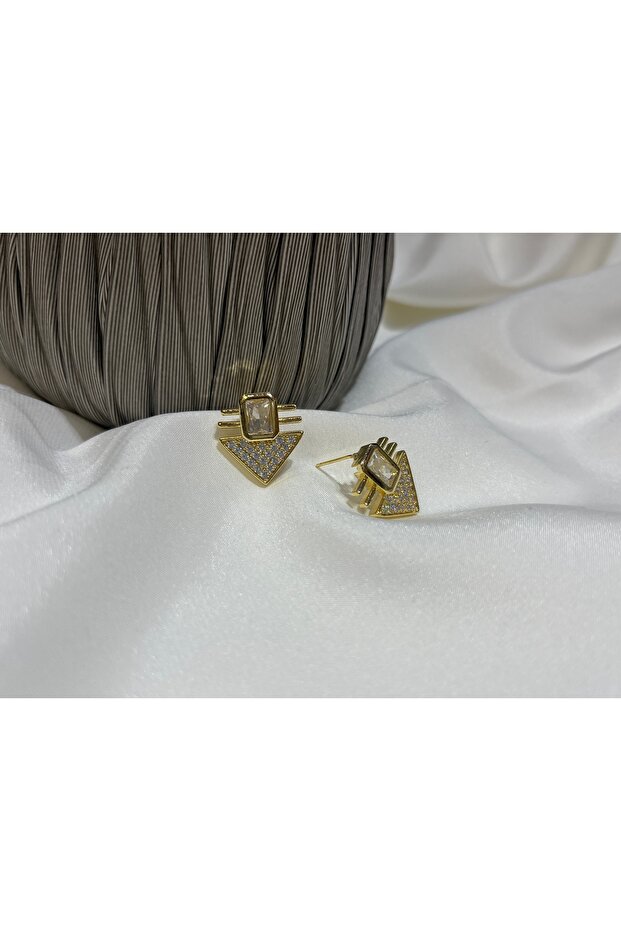 Üçgen Model Çelik Küpe - 1