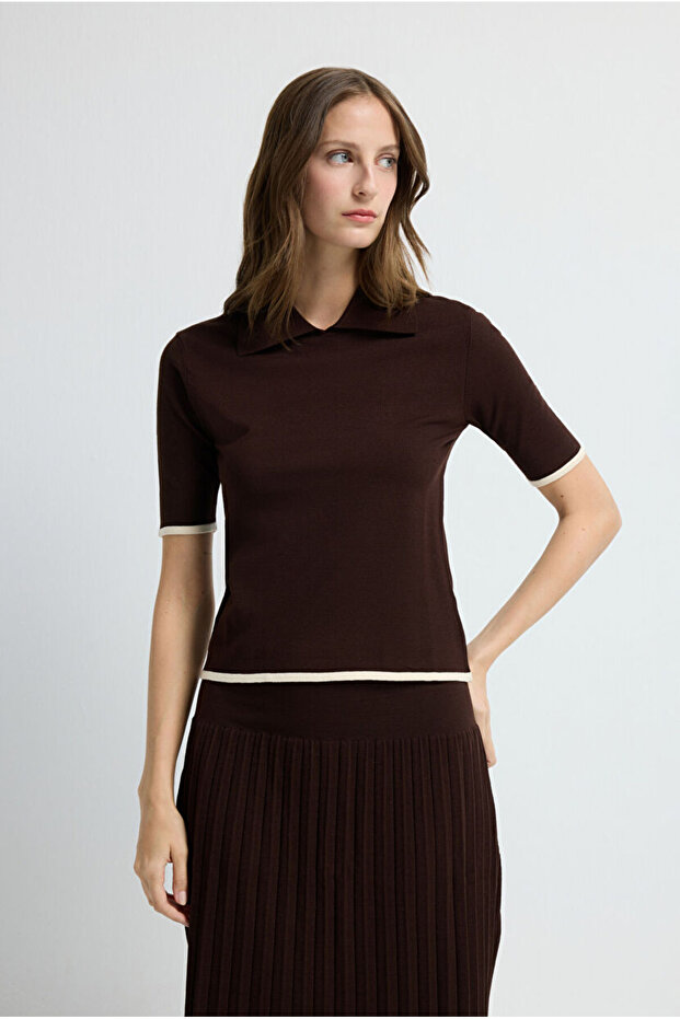 Dik Yaka Triko Bluz - 4