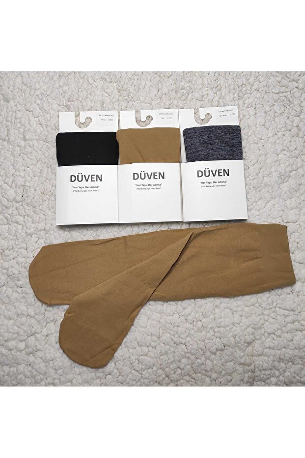 3-Pack Cotton Knee-High Mat Extra Soft Colored Trouser Socks