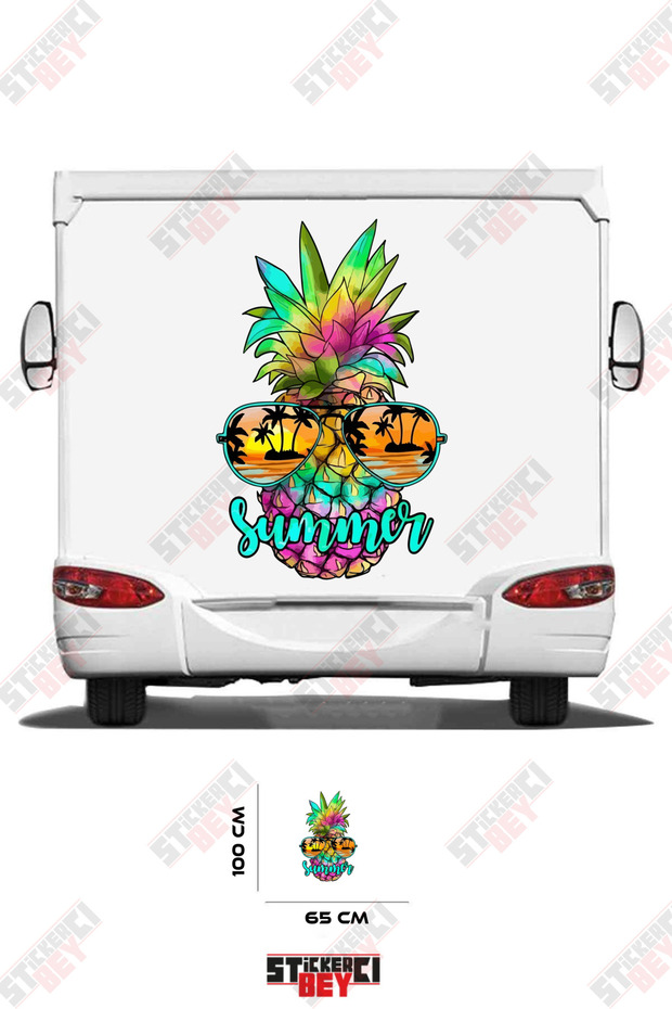 ملصق كارافان على شكل أناناس بتصميم SUMER CONCEPT