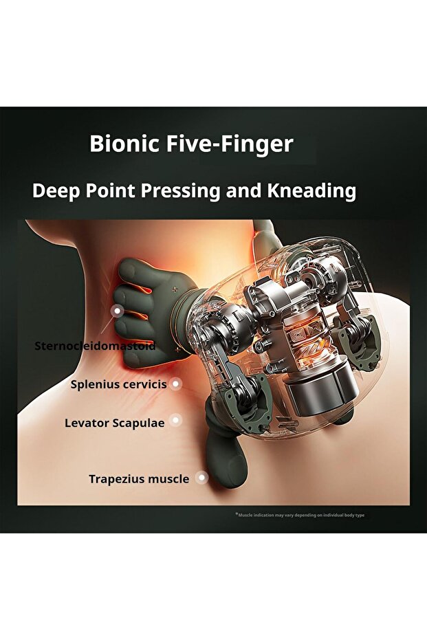 جهاز تدليك الرقبة N7 Pro – جهاز تدليك للكتف والرقبة على شكل يد حقيقية لتخفيف آلام العضلات، وأصابع - 2