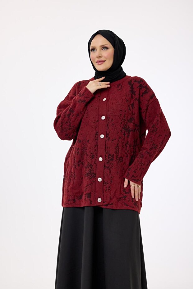 40984 - Stylish Comfortable Patterned Women's Knitwear Jacket