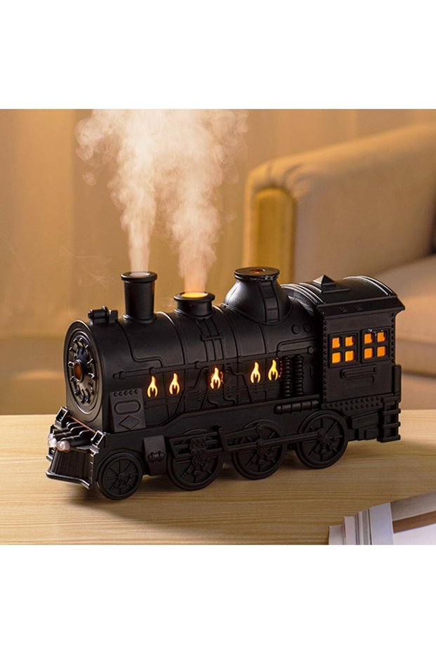 Essential Oil Diffuser, Aromatherapy Humidifier with Remote Control - Nostalgic Old Train Model