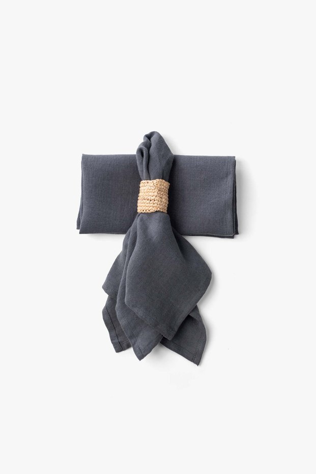 Lona 2-Piece Linen Fabric Serving Presentation Napkin 45X45