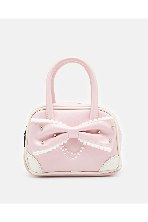 Girls Pink Embellished Crossbody Bag