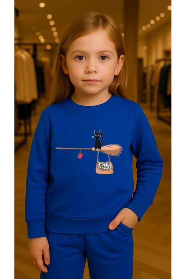 Children's Suit Sweatshirt Chali Printed Girls Boys Crew Neck3 4-5-6-7-8-9-10-11-12Years