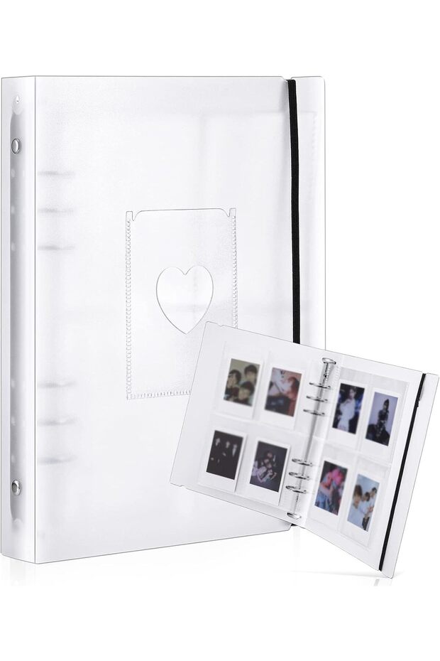 Mini Photo Album A5 - 20 Inner Pages 6-Ring Photocard Binder (Clear)