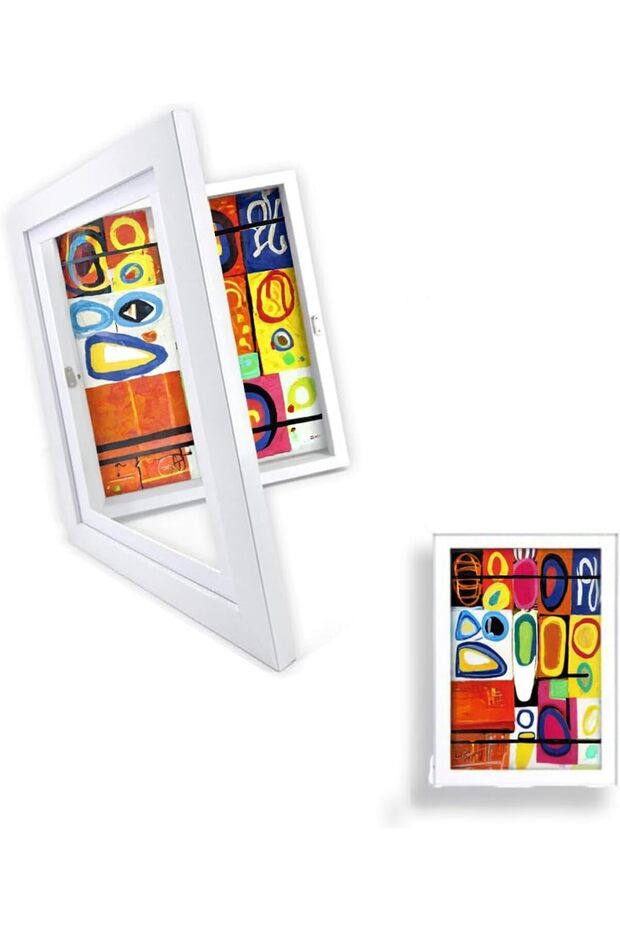 A4 Kids Art Frame - Front Opening Picture Frame for Children's Artwork - White
