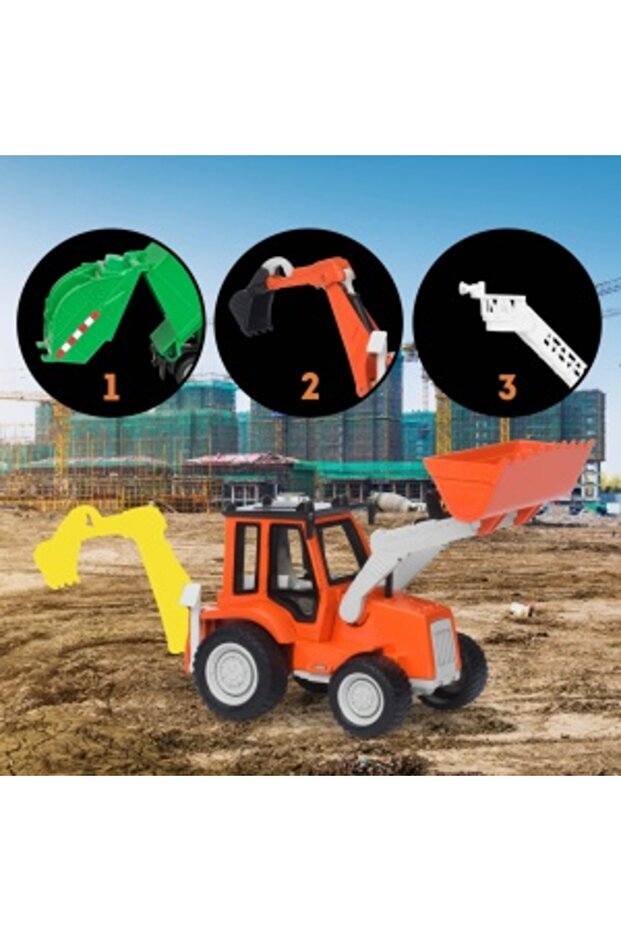 Micro Backhoe Loader Toy - 6