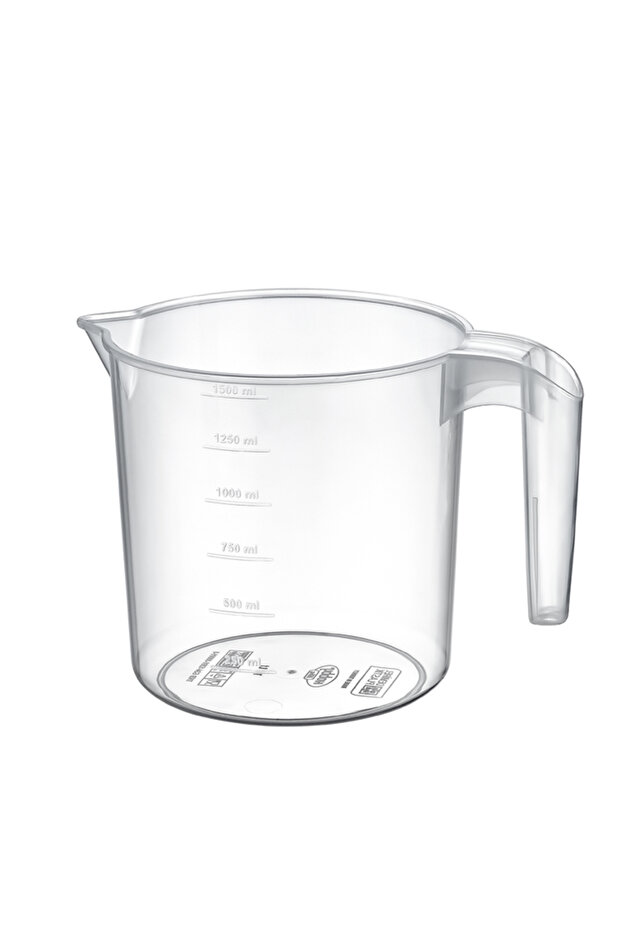 1.5 Liter Transparent Cup – Measured Plastic Scale for Water, Liquids and Dough (14×13 cm)