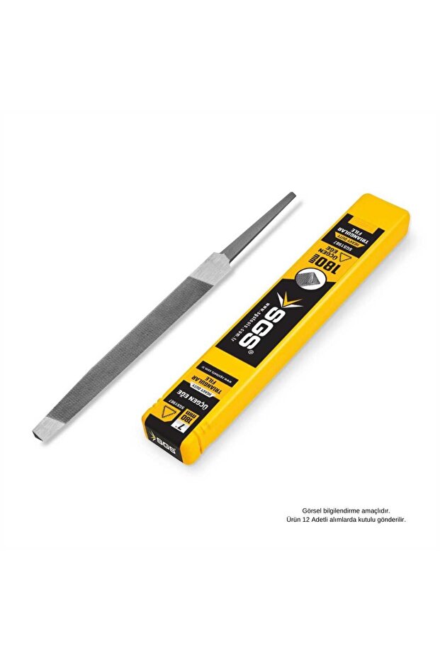 Üçgen Eğe Regular Kalın Dişli 7" - 180 mm. - 1 Adet - 3