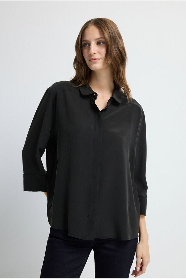 Bebe Yaka İpek Gömlek - 4