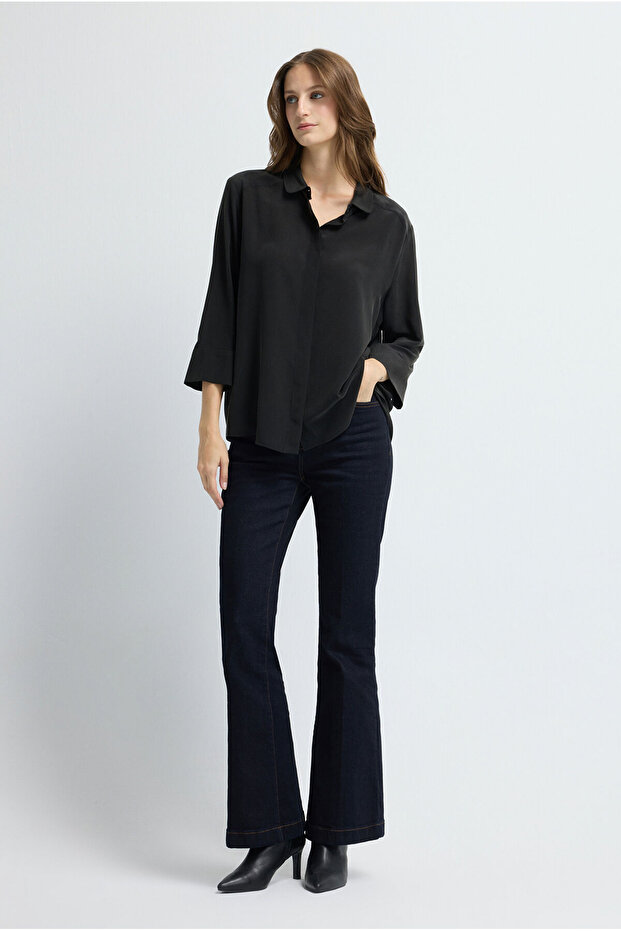 Bebe Yaka İpek Gömlek - 3