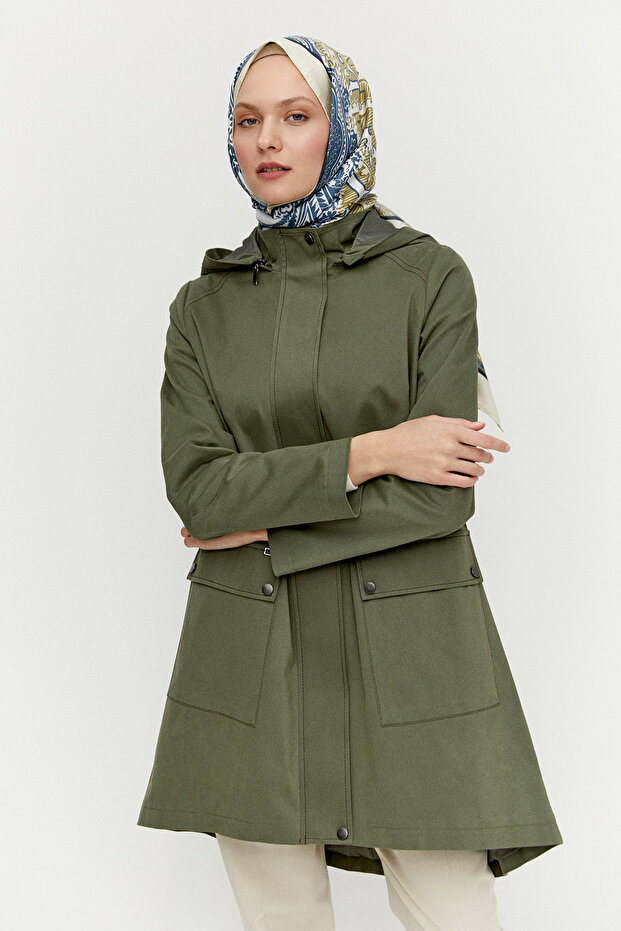 Çıkarılabilir Kapüşonlu Pamuklu Kap - 4