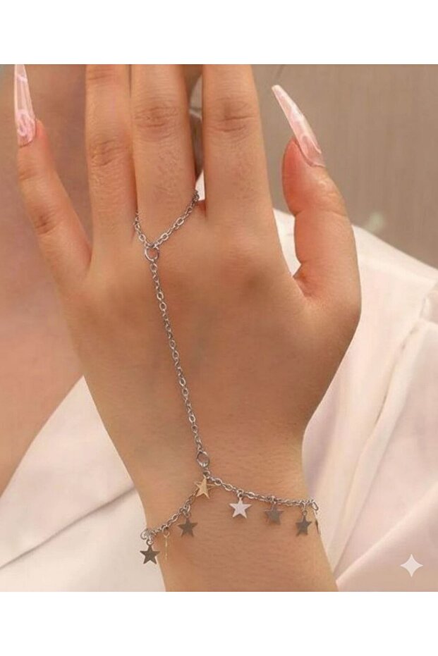 Chain Star Model Women's Detailed Elegant Shawl