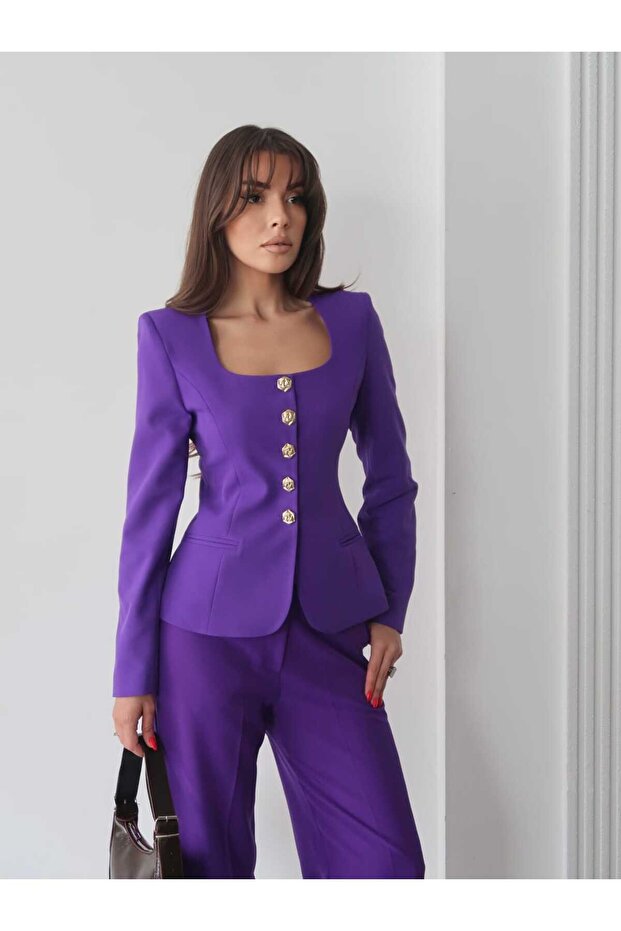 Jane Button Tailored Suit Mor - 2